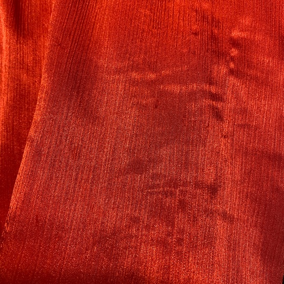 Anthropologie Maquelle Red Satin Wide Leg Jumpsuit Size Small - Picture 8 of 8